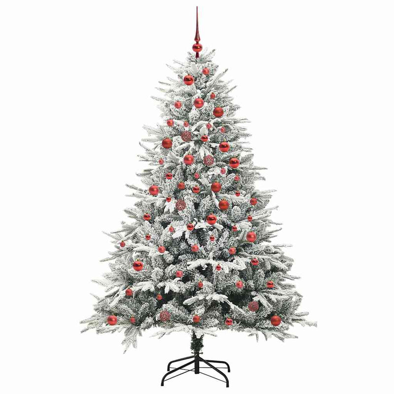 Afbeelding laden in galerijviewer, Vidaxl artificial pre-lit kerstboom met ballenset groen 180 cm