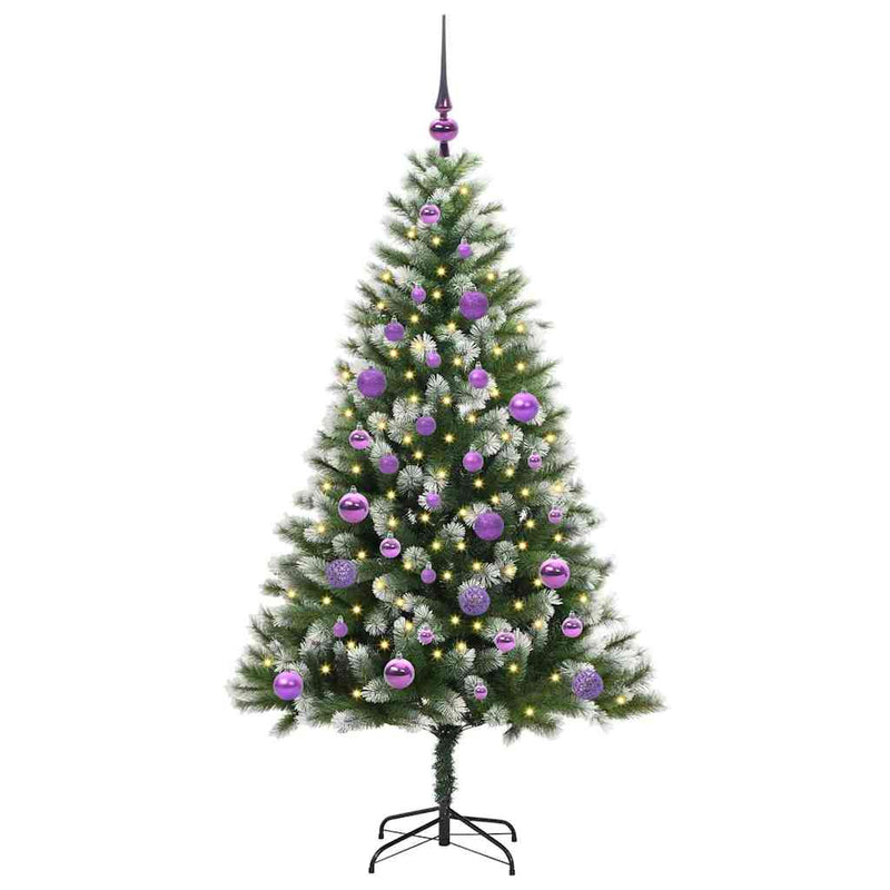 Afbeelding laden in galerijviewer, Vidaxl kunstmatige scharnierkerstboom met bedekte sneeuw 150 cm