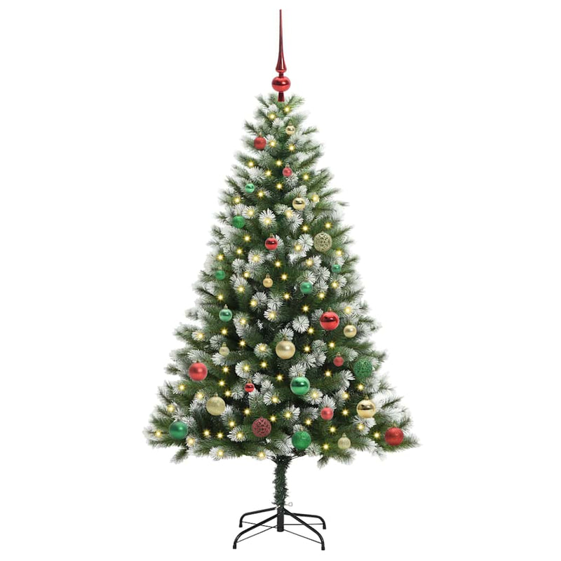 ギャラリービューアに画像をロードする, Vidaxl kunstmatige scharnierkerstboom met bedekte sneeuw 150 cm