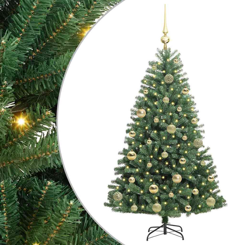 Afbeelding laden in galerijviewer, Vidaxl kunstmatige inklapbare kerstboom groen 120 cm pvc en metaal