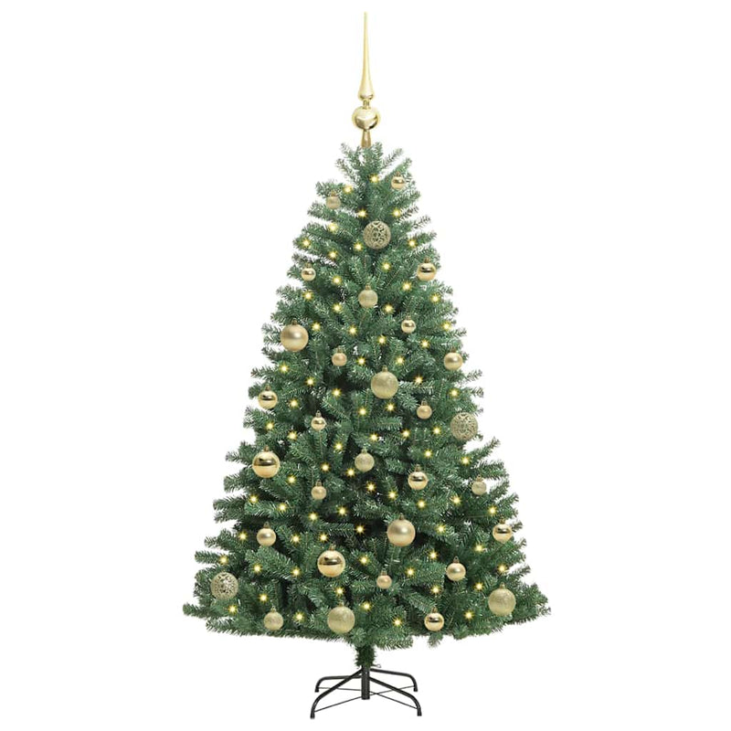 Afbeelding laden in galerijviewer, Vidaxl kunstmatige inklapbare kerstboom groen 120 cm pvc en metaal