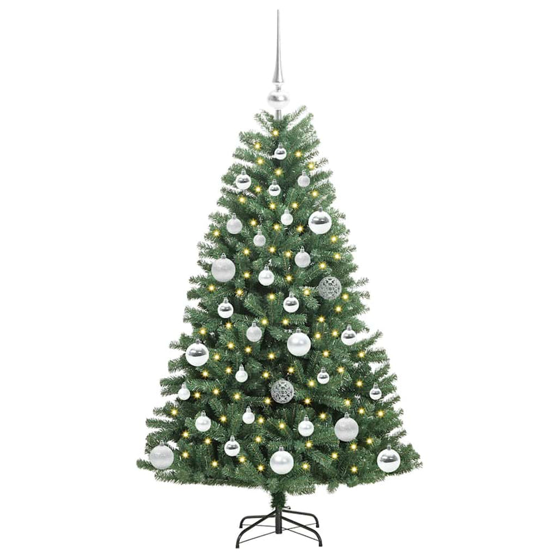 Afbeelding laden in galerijviewer, Vidaxl kunstmatige inklapbare kerstboom groen 120 cm pvc en metaal