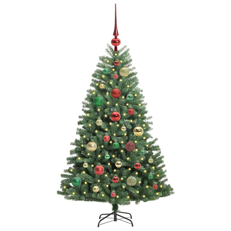 Afbeelding laden in galerijviewer, Vidaxl kunstmatige inklapbare kerstboom groen 120 cm pvc en metaal