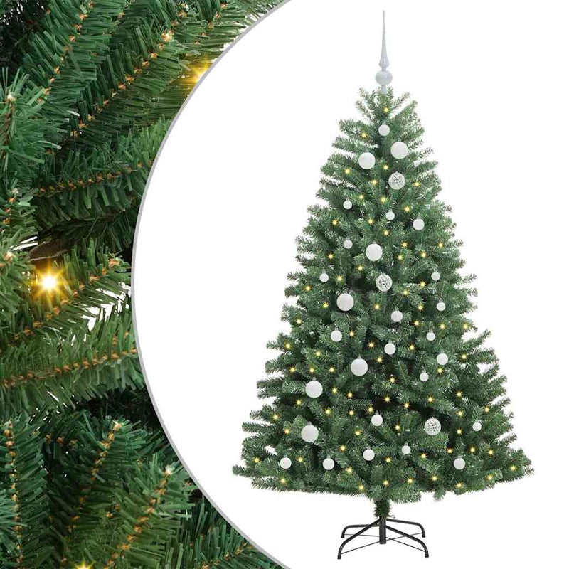 Afbeelding laden in galerijviewer, Vidaxl kunstmatige inklapbare kerstboom groen 150 cm pvc en metaal