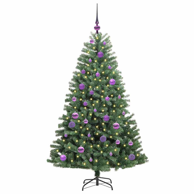 Afbeelding laden in galerijviewer, Vidaxl kunstmatige inklapbare kerstboom groen 150 cm pvc en metaal