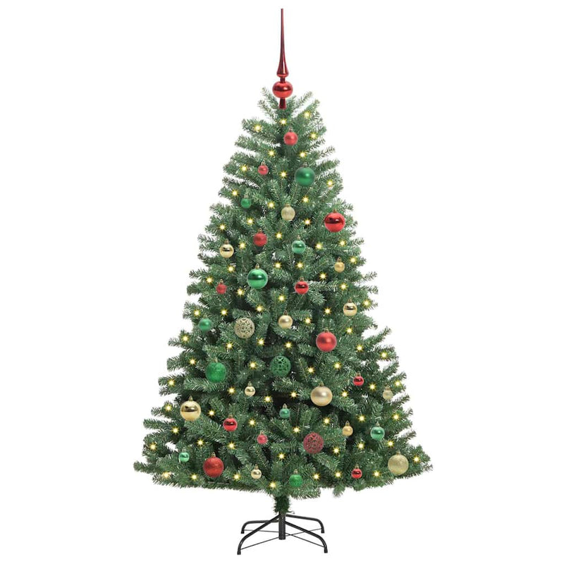 Afbeelding laden in galerijviewer, Vidaxl kunstmatige inklapbare kerstboom groen 150 cm pvc en metaal