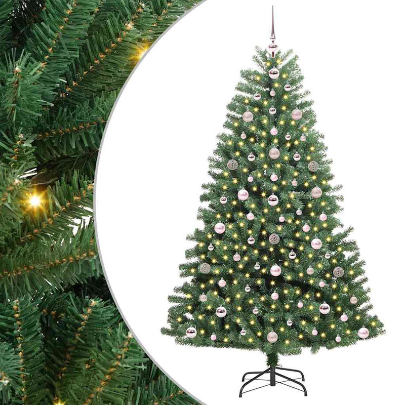 ギャラリービューアに画像をロードする, Vidaxl kunstmatige inklapbare kerstboom groen 180 cm pvc en metaal