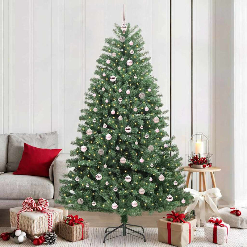 Afbeelding laden in galerijviewer, Vidaxl kunstmatige inklapbare kerstboom groen 210 cm pvc en metaal