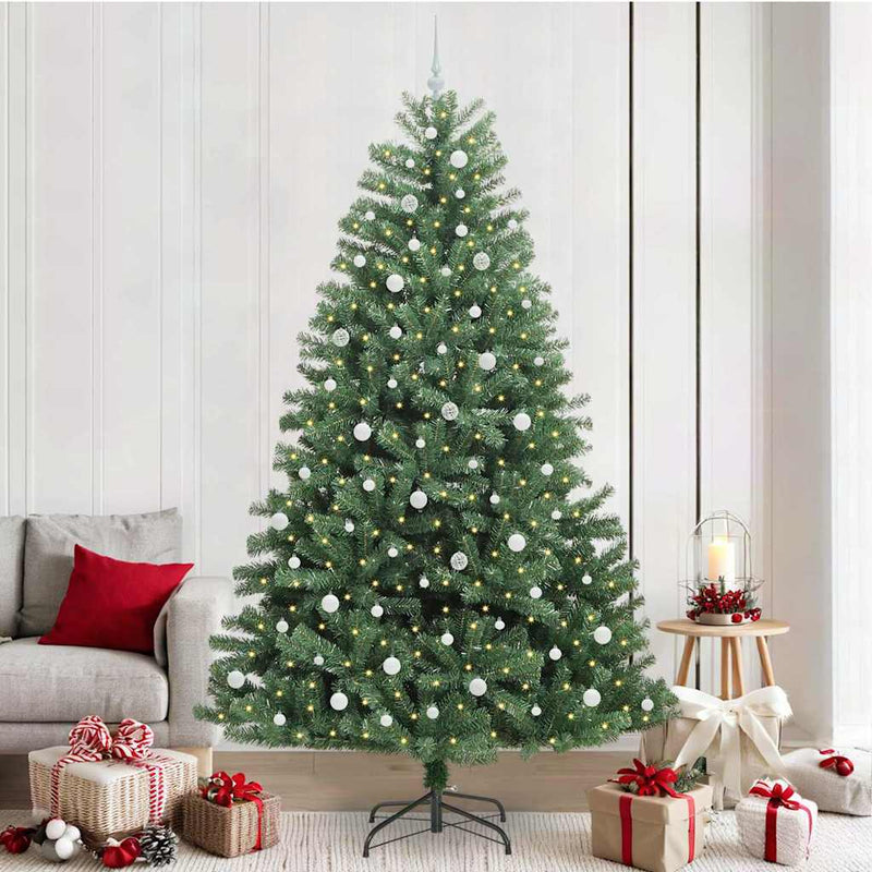 Afbeelding laden in galerijviewer, Vidaxl kunstmatige inklapbare kerstboom groen 240 cm pvc en metaal