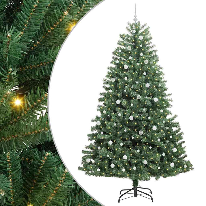 Afbeelding laden in galerijviewer, Vidaxl kunstmatige inklapbare kerstboom groen 240 cm pvc en metaal