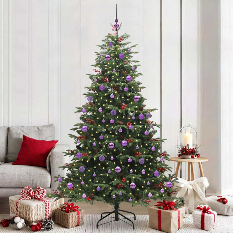 ギャラリービューアに画像をロードする, Vidaxl kunstkerstboom groen 210 cm pvc en metaal en plastic