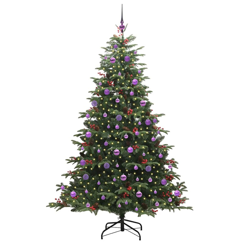 ギャラリービューアに画像をロードする, Vidaxl kunstkerstboom groen 210 cm pvc en metaal en plastic