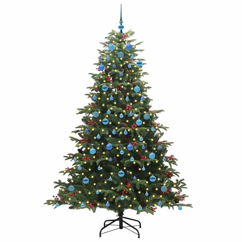 ギャラリービューアに画像をロードする, Vidaxl kunstkerstboom groen 210 cm pvc en metaal en plastic