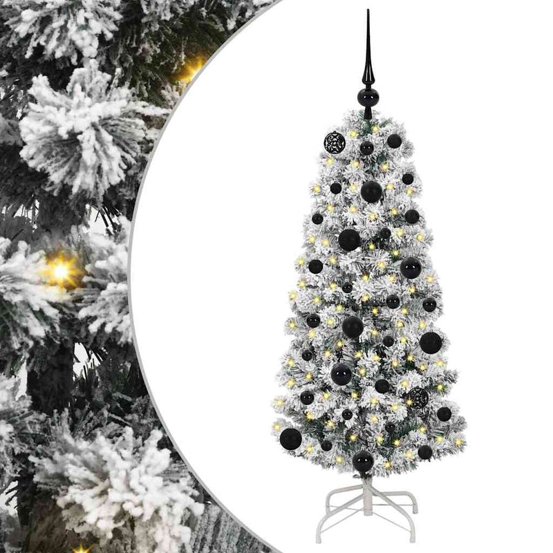 Afbeelding laden in galerijviewer, Vidaxl kunstmatige inklapbare kerstboom groen en wit 120 cm
