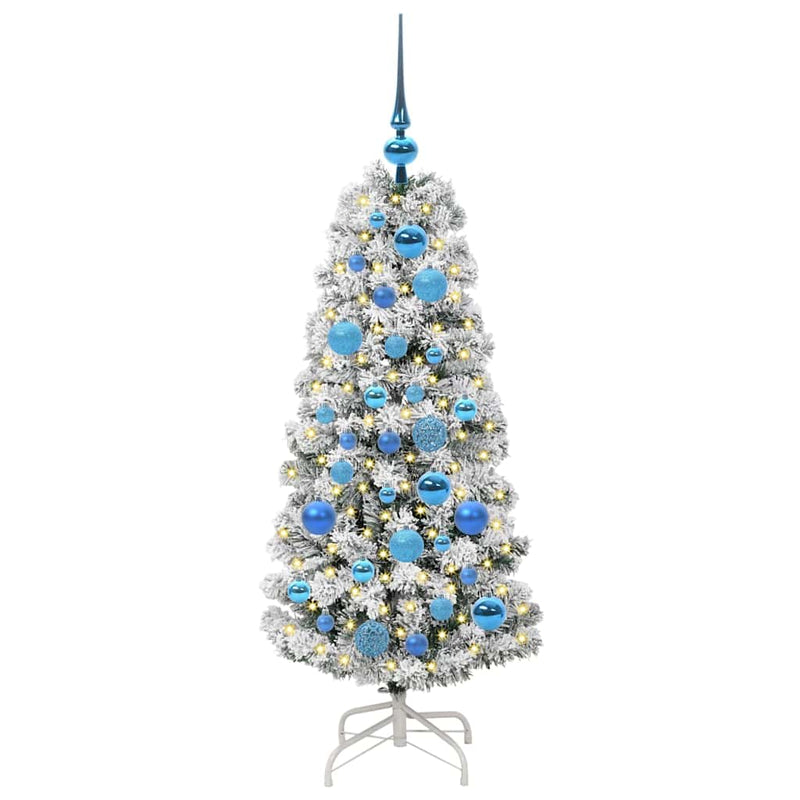 Afbeelding laden in galerijviewer, Vidaxl kunstmatige inklapbare kerstboom groen en wit 120 cm