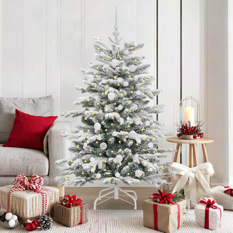 Afbeelding laden in galerijviewer, Vidaxl kunstmatige inklapbare kerstboom wit 150 cm pe en pvc