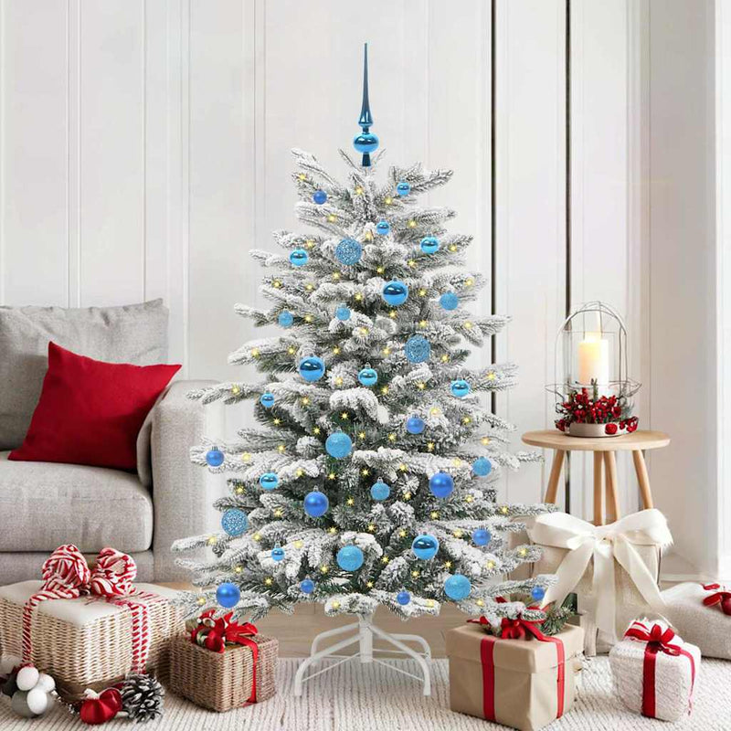 Chargez l'image dans la visionneuse de la galerie, Vidaxl kunstmatige inklapbare kerstboom wit 150 cm pe en pvc