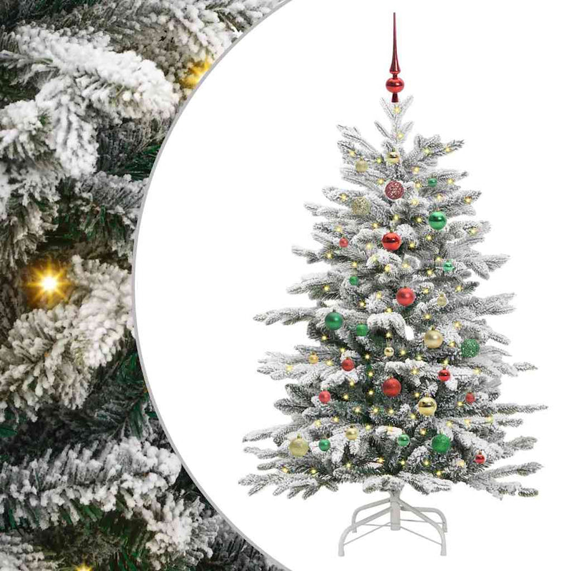Chargez l'image dans la visionneuse de la galerie, Vidaxl kunstmatige inklapbare kerstboom wit 150 cm pe en pvc