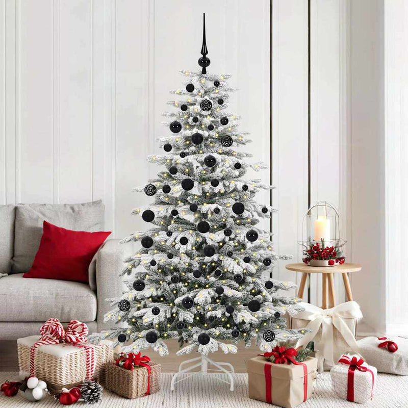 Chargez l'image dans la visionneuse de la galerie, Vidaxl kunstmatige inklapbare kerstboom wit 180 cm pe en pvc