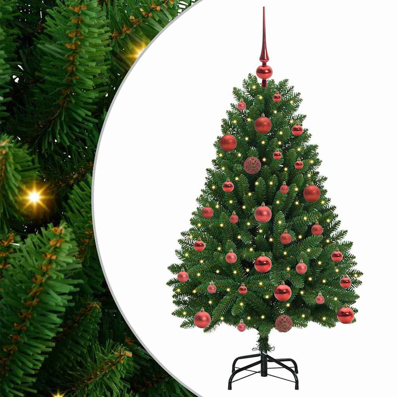 Chargez l'image dans la visionneuse de la galerie, Vidaxl kunstkerstboom met 150 led groen 120 cm pvc en metaal