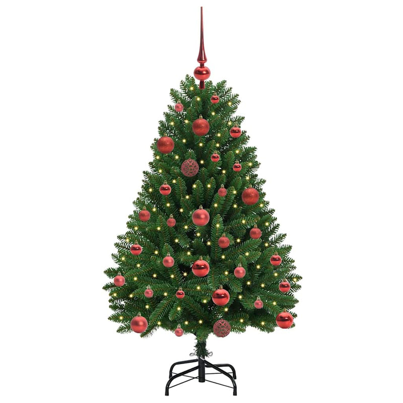 Chargez l'image dans la visionneuse de la galerie, Vidaxl kunstkerstboom met 150 led groen 120 cm pvc en metaal