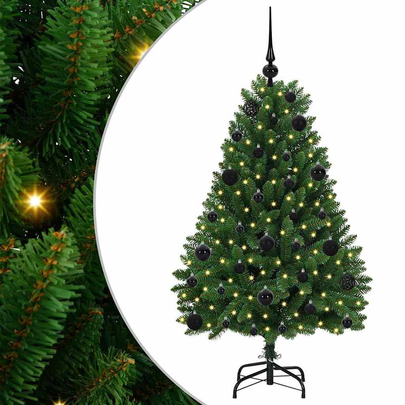 ギャラリービューアに画像をロードする, Vidaxl kunstkerstboom met 150 led groen 120 cm pvc en metaal