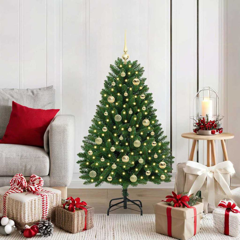 ギャラリービューアに画像をロードする, Vidaxl kunstkerstboom met 150 led groen 120 cm pvc en metaal
