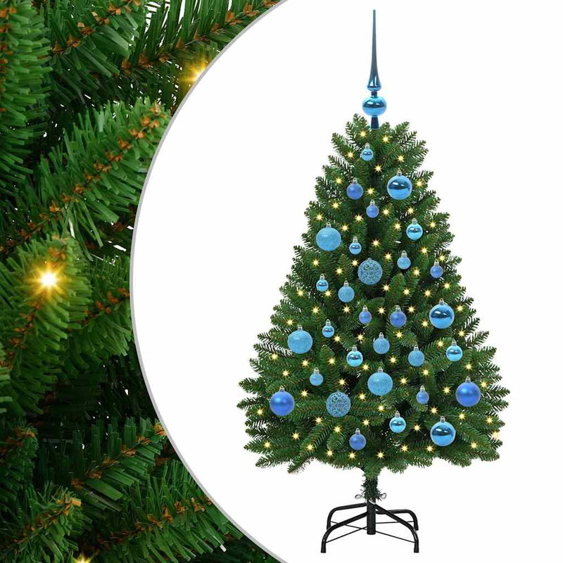 ギャラリービューアに画像をロードする, Vidaxl kunstkerstboom met 150 led groen 120 cm pvc en metaal