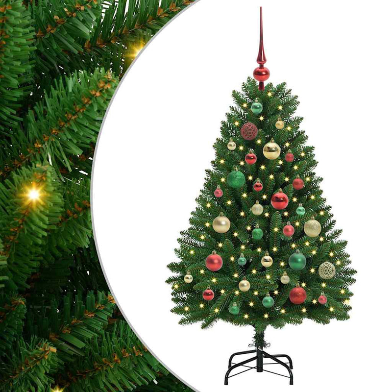 ギャラリービューアに画像をロードする, Vidaxl kunstkerstboom met 150 led groen 120 cm pvc en metaal