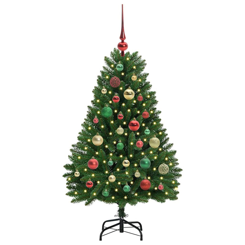 ギャラリービューアに画像をロードする, Vidaxl kunstkerstboom met 150 led groen 120 cm pvc en metaal