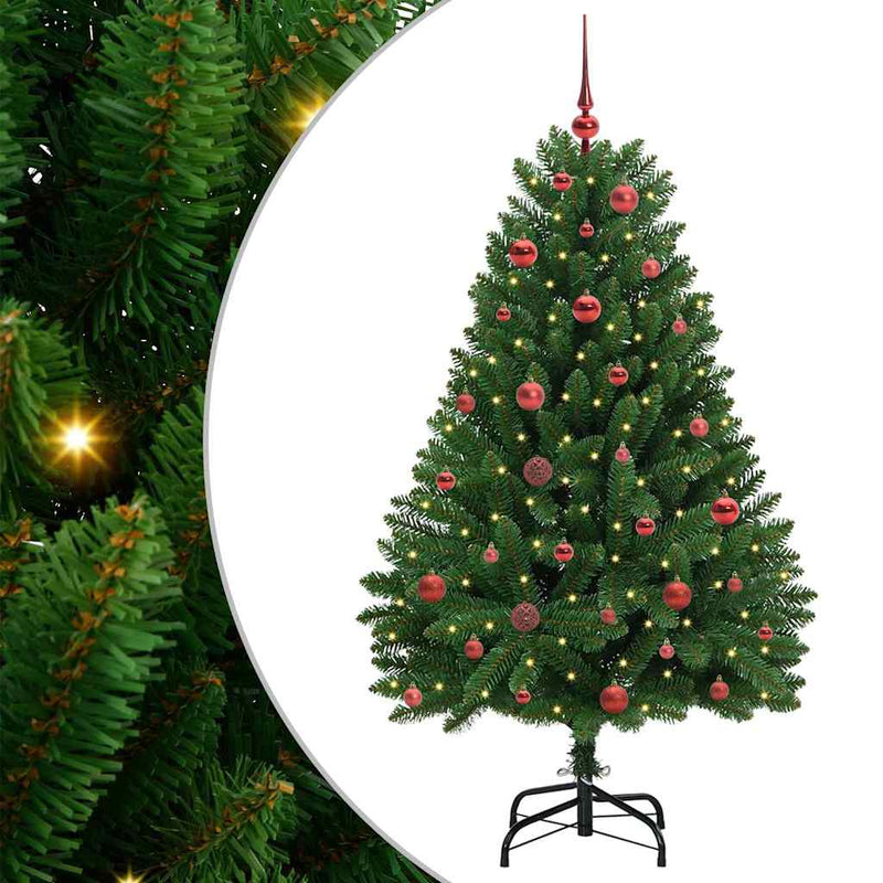 ギャラリービューアに画像をロードする, Vidaxl kunstkerstboom met 150 led groen 150 cm pvc en metaal