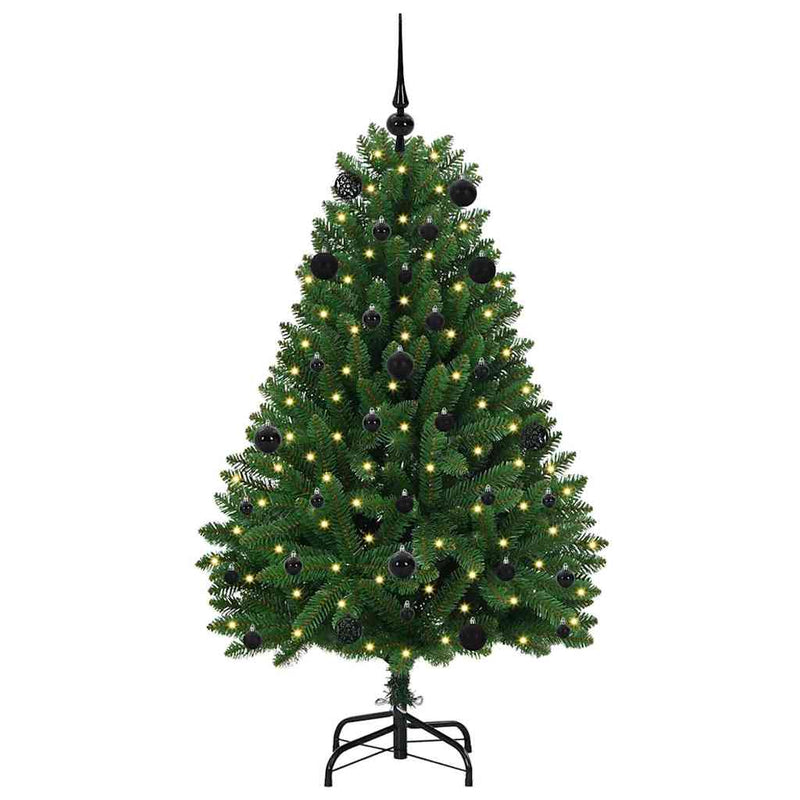 ギャラリービューアに画像をロードする, Vidaxl kunstkerstboom met 150 led groen 150 cm pvc en metaal