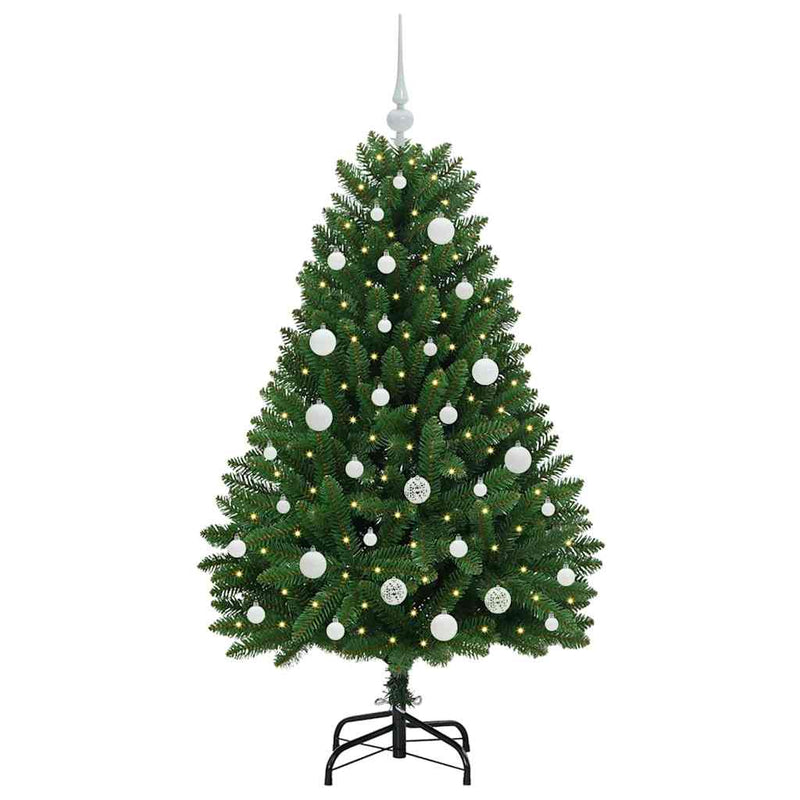 ギャラリービューアに画像をロードする, Vidaxl kunstkerstboom met 150 led groen 150 cm pvc en metaal