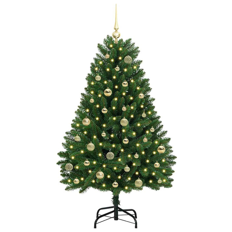 ギャラリービューアに画像をロードする, Vidaxl kunstkerstboom met 150 led groen 150 cm pvc en metaal