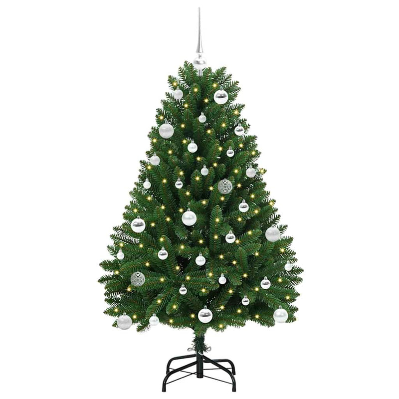 ギャラリービューアに画像をロードする, Vidaxl kunstkerstboom met 150 led groen 150 cm pvc en metaal