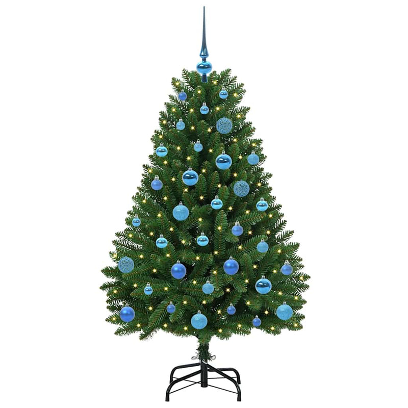 ギャラリービューアに画像をロードする, Vidaxl kunstkerstboom met 150 led groen 150 cm pvc en metaal