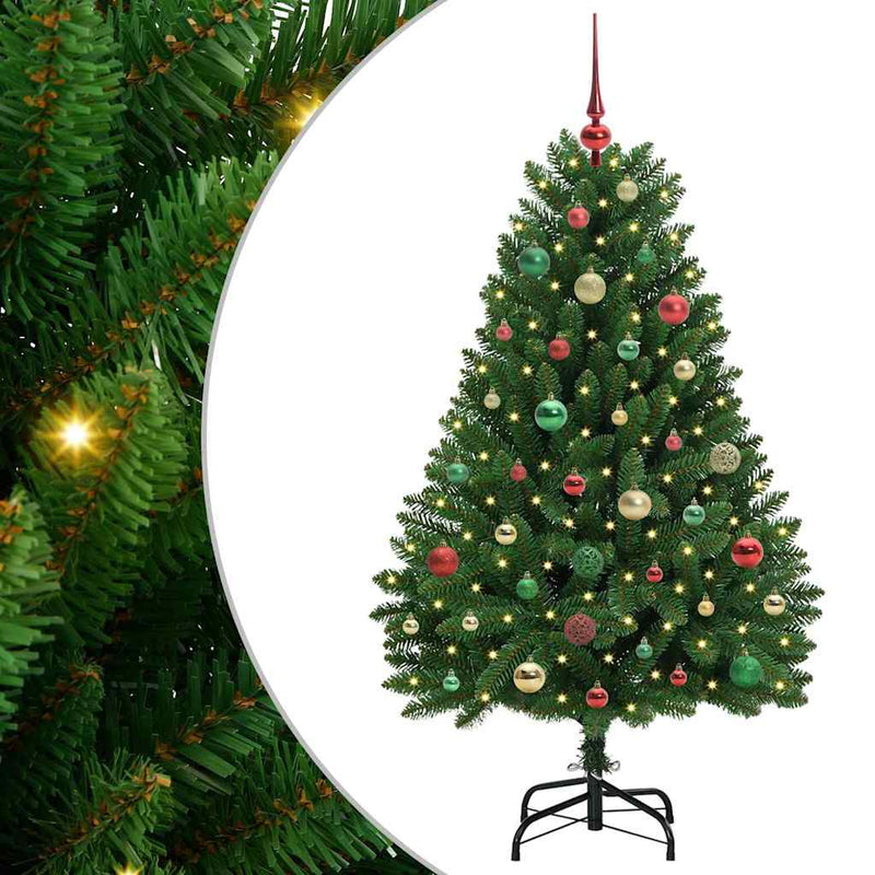 ギャラリービューアに画像をロードする, Vidaxl kunstkerstboom met 150 led groen 150 cm pvc en metaal