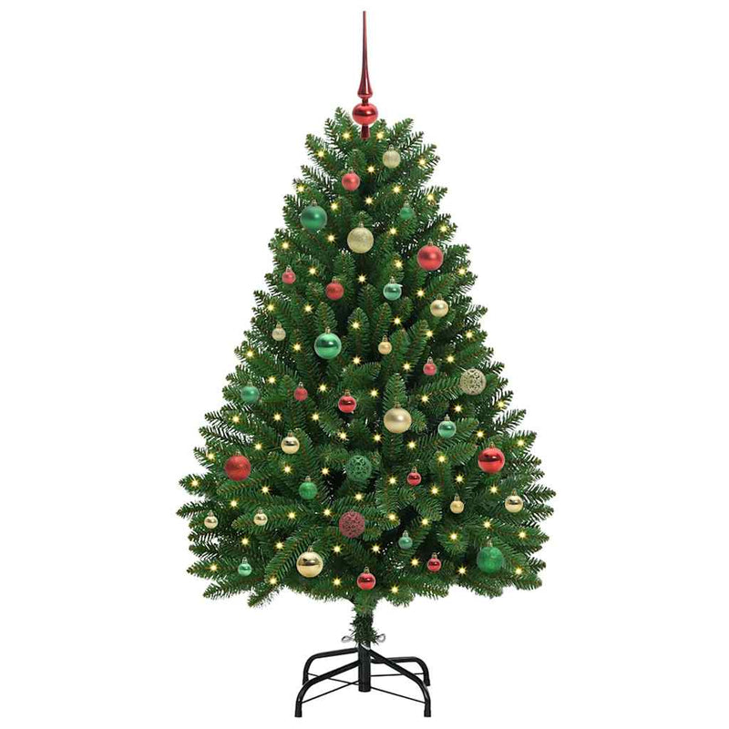 ギャラリービューアに画像をロードする, Vidaxl kunstkerstboom met 150 led groen 150 cm pvc en metaal