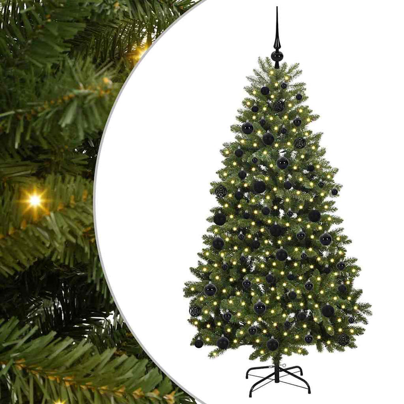 ギャラリービューアに画像をロードする, Vidaxl kunstkerstboom met 300 led groen 180 cm pvc en metaal