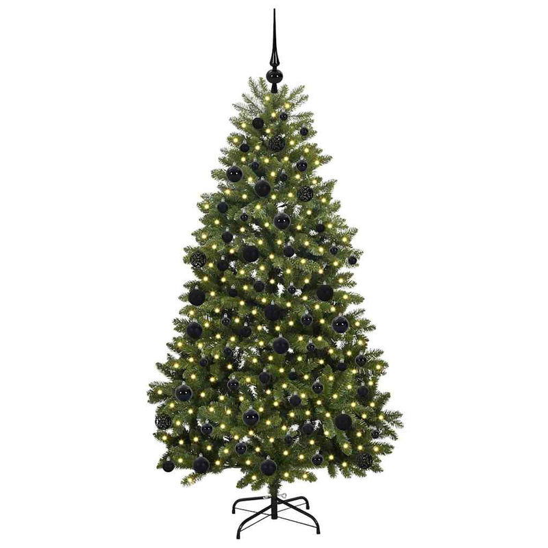 ギャラリービューアに画像をロードする, Vidaxl kunstkerstboom met 300 led groen 180 cm pvc en metaal