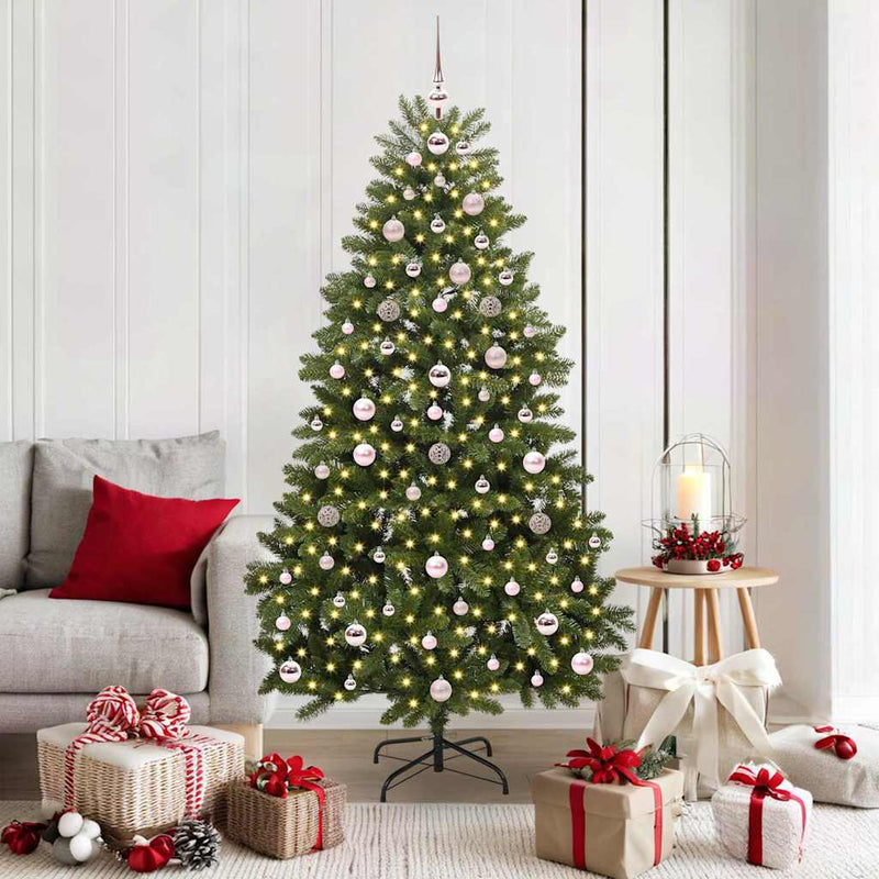 ギャラリービューアに画像をロードする, Vidaxl kunstkerstboom met 300 led groen 180 cm pvc en metaal