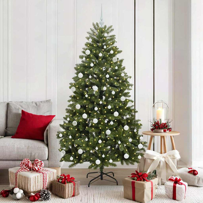 ギャラリービューアに画像をロードする, Vidaxl kunstkerstboom met 300 led groen 180 cm pvc en metaal