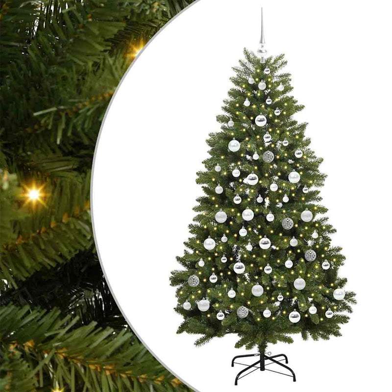 ギャラリービューアに画像をロードする, Vidaxl kunstkerstboom met 300 led groen 180 cm pvc en metaal
