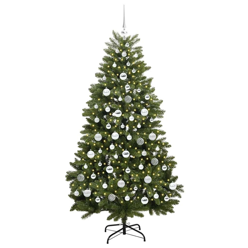 ギャラリービューアに画像をロードする, Vidaxl kunstkerstboom met 300 led groen 180 cm pvc en metaal