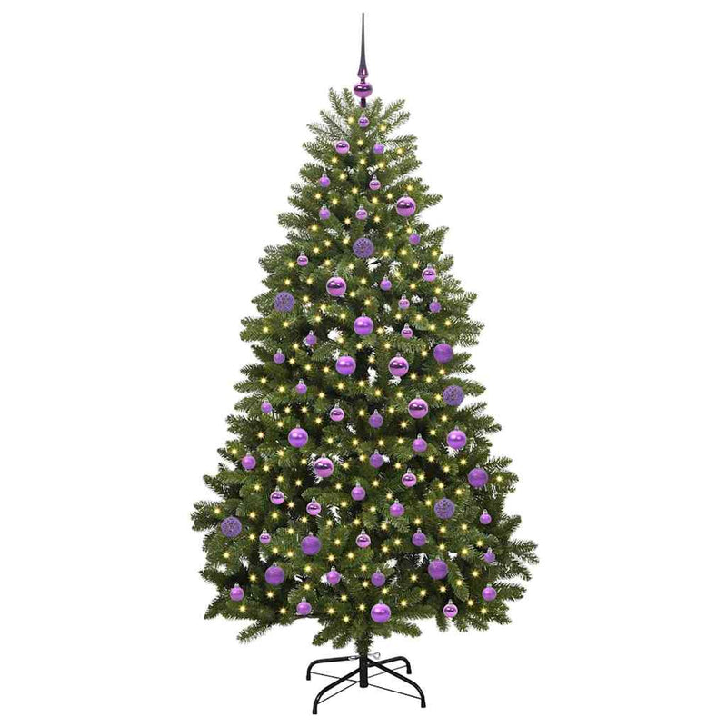 ギャラリービューアに画像をロードする, Vidaxl kunstkerstboom met 300 led groen 180 cm pvc en metaal