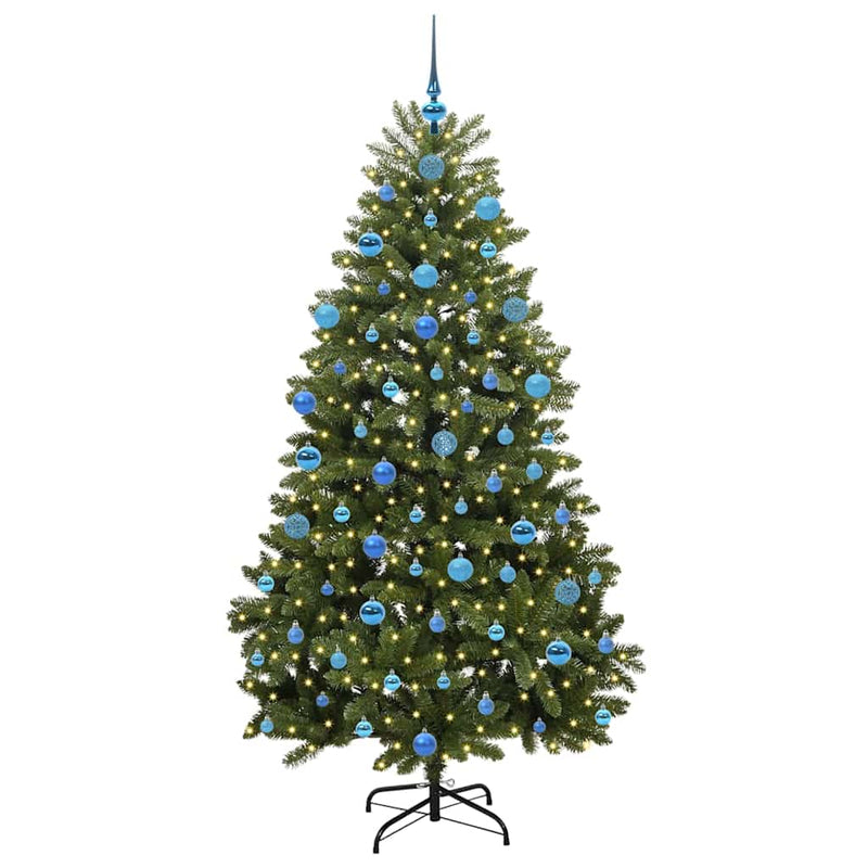 ギャラリービューアに画像をロードする, Vidaxl kunstkerstboom met 300 led groen 180 cm pvc en metaal