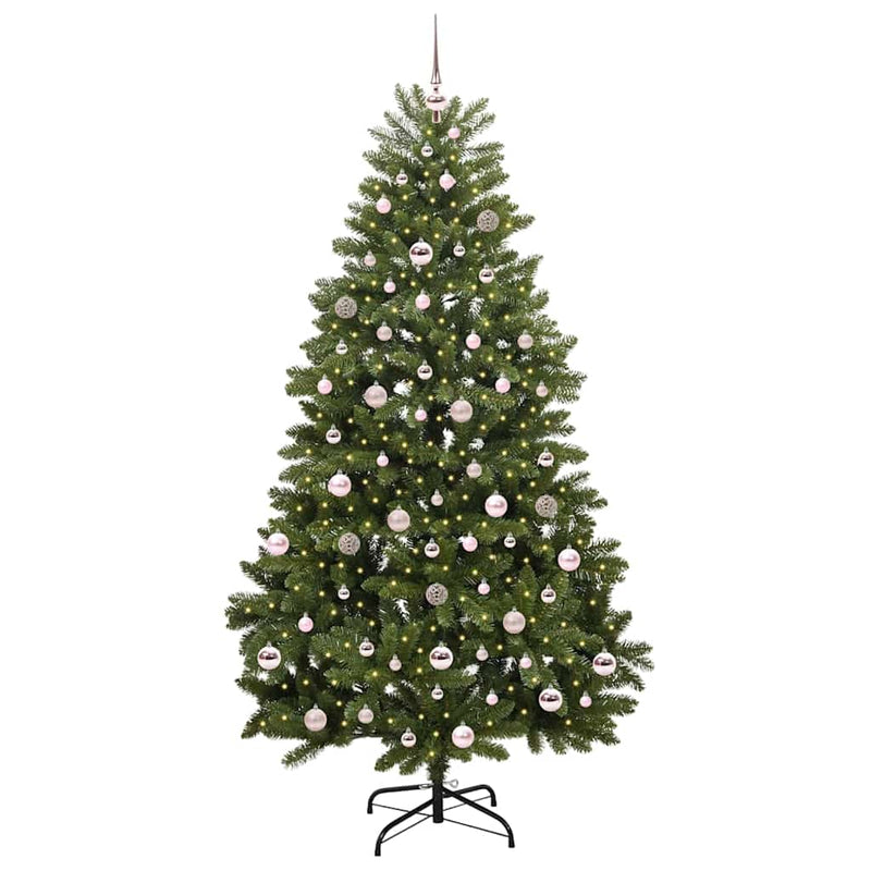 ギャラリービューアに画像をロードする, Vidaxl kunstkerstboom met 300 led groen 210 cm pvc en metaal