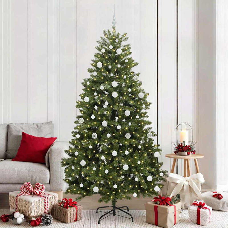 ギャラリービューアに画像をロードする, Vidaxl kunstkerstboom met 300 led groen 210 cm pvc en metaal