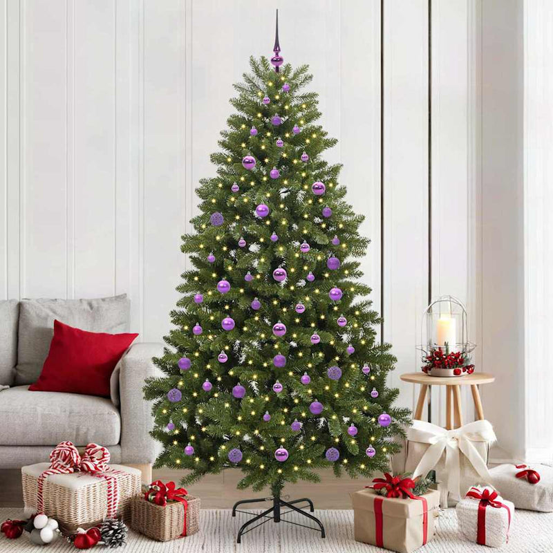 ギャラリービューアに画像をロードする, Vidaxl kunstkerstboom met 300 led groen 210 cm pvc en metaal