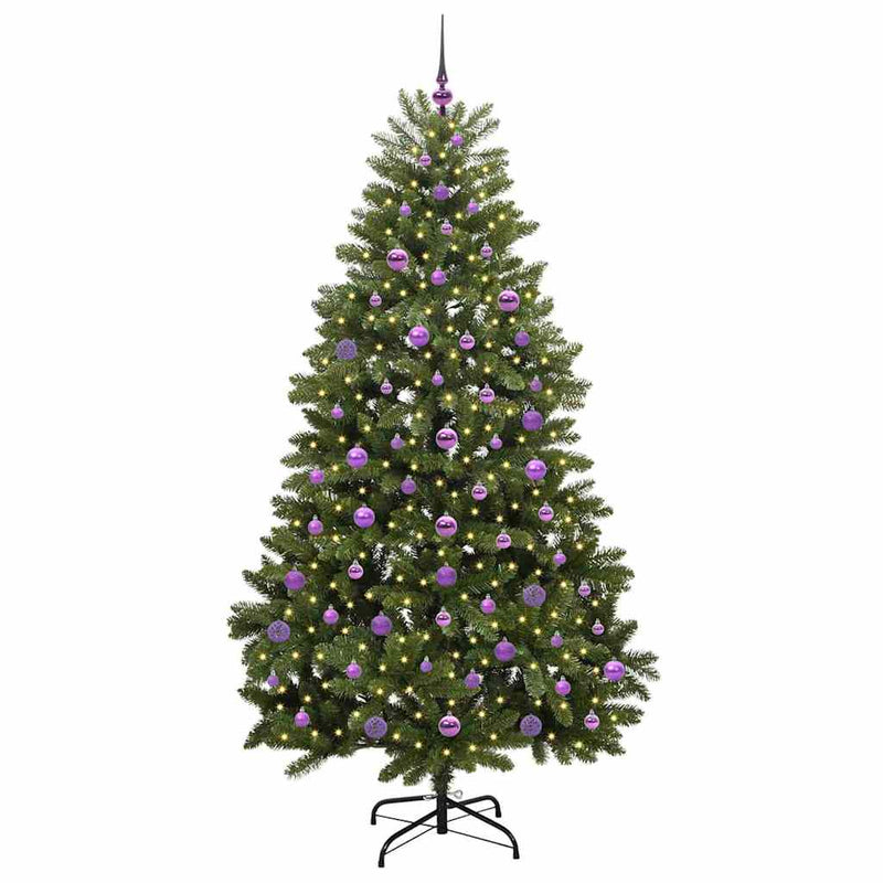ギャラリービューアに画像をロードする, Vidaxl kunstkerstboom met 300 led groen 210 cm pvc en metaal
